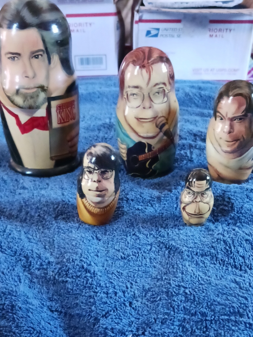 Rare Stephen King Hand-Painted Matryoshka Nesting Dolls - Artemenko